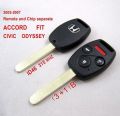 2005-2007 Honda Remote Key (3+1) Button and Chip Separate ACCORD
