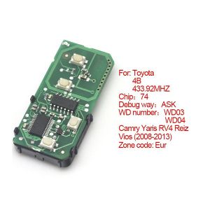 Smart Card Board 4 Buttons 433.92MHZ Number 271451-5290-Eur For Toyota